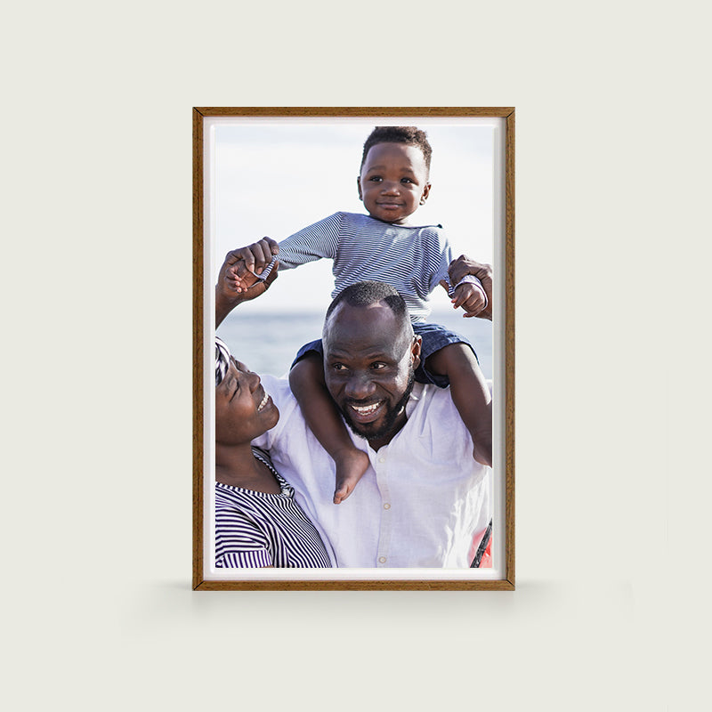 Pinpin 2.0 Aluminum Digital Photo Frame-Wood Grain Style
