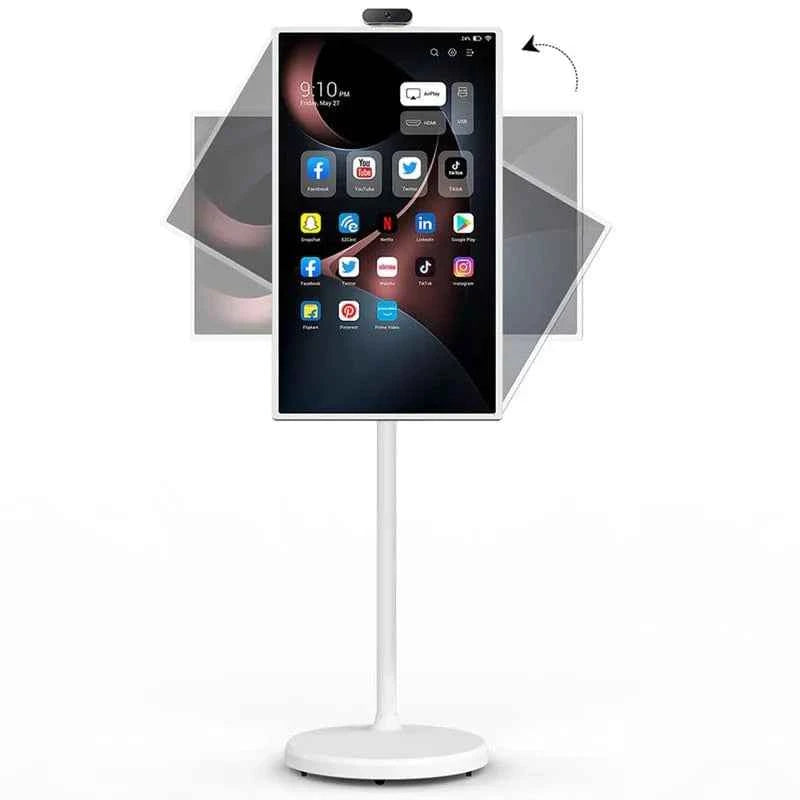 PinGo Portable TV – 32″ Smart Tablet TV with Wheels & 60/90 Hz