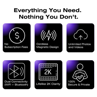 Pintab 2K Digital Frame Set - Wireless Magnetic Wall Mount Smart Photo Display