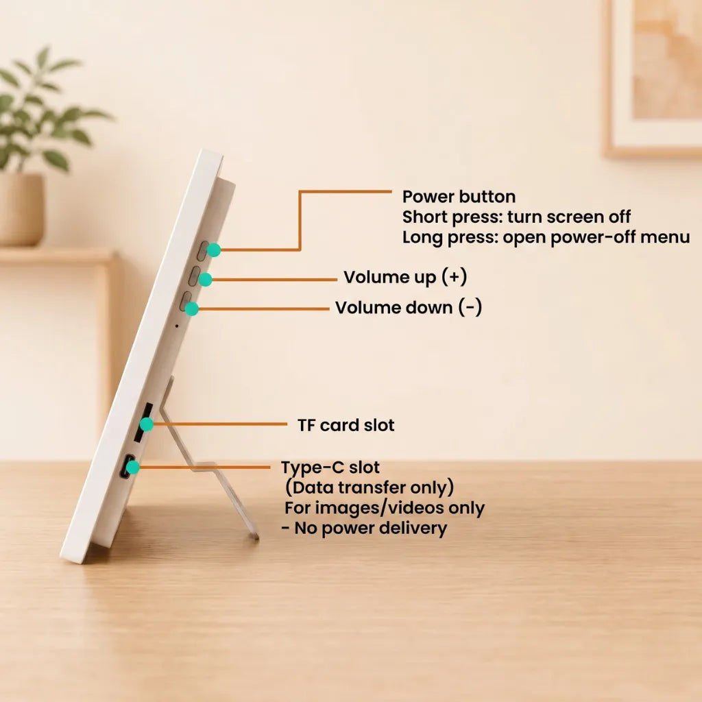 Pintura 10.1" Cordless WiFi Digital Picture Frame with Battery