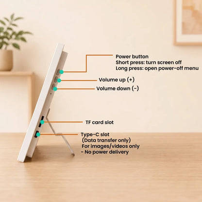 Pintura 10.1" Cordless WiFi Digital Picture Frame with Battery