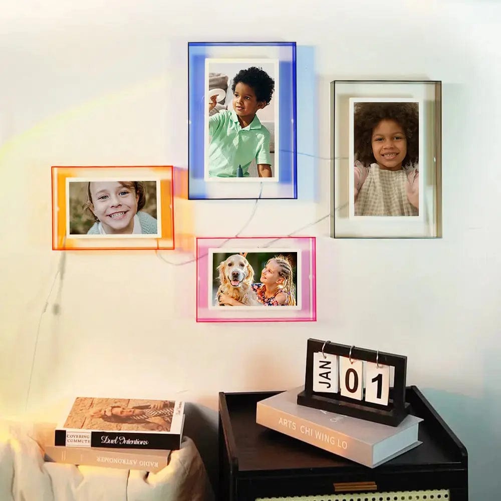 Pinpin Magnetic Multi-Screen Digital Frame: A Wall Adorned with Various Framed Pictures，free serial adapter - PinturaLife