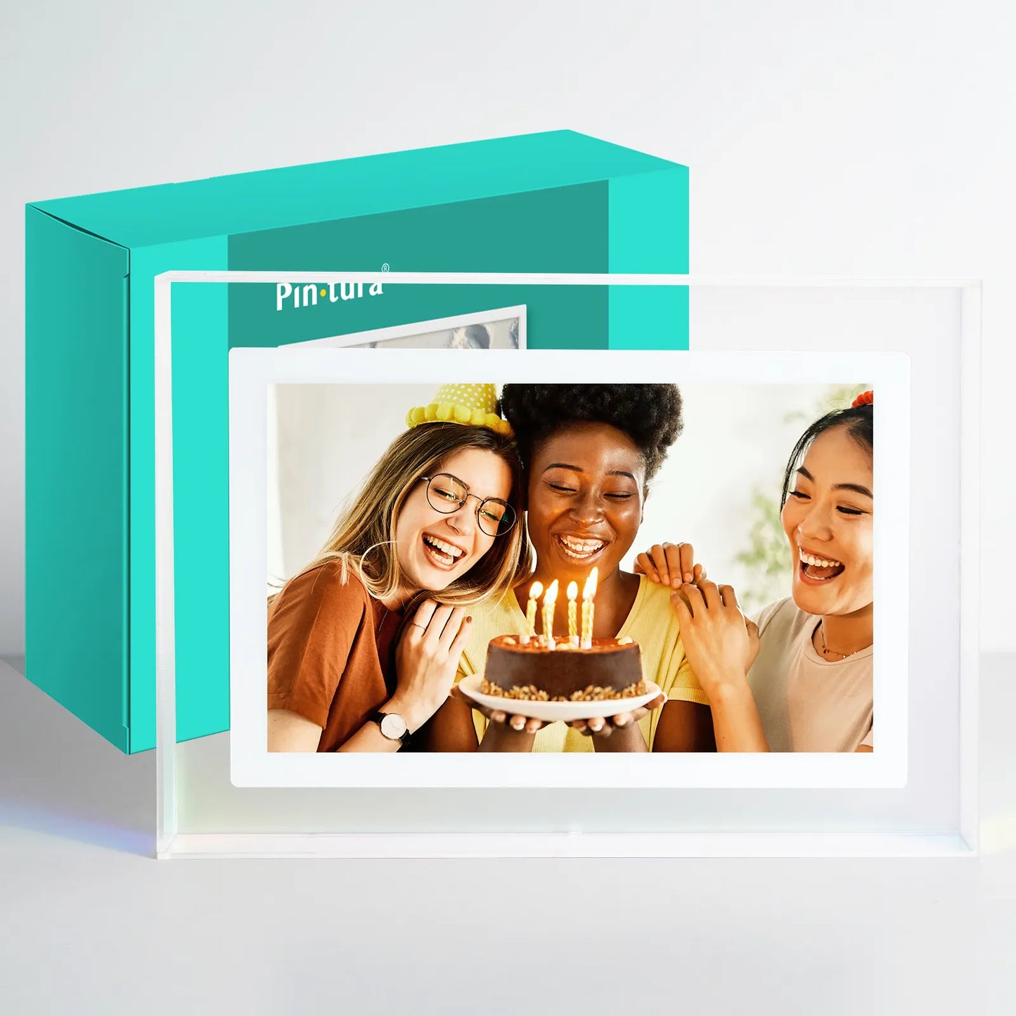 Pintura 10.1" Cordless Digital Picture Frame with Battery (7350mAh) - FHD 1920x1200 Touch Screen, Magnetic Charging, 64GB ROM