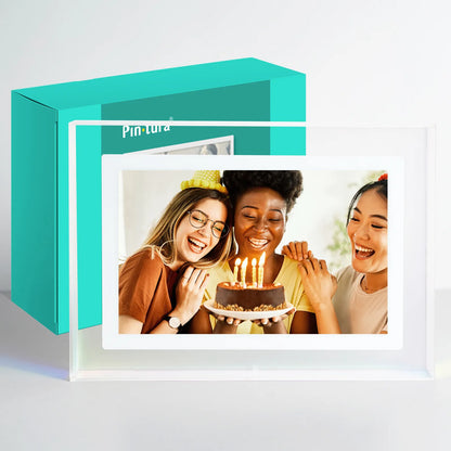 Pintura 10.1" Cordless Digital Picture Frame with Battery (7350mAh) - FHD 1920x1200 Touch Screen, Magnetic Charging, 64GB ROM