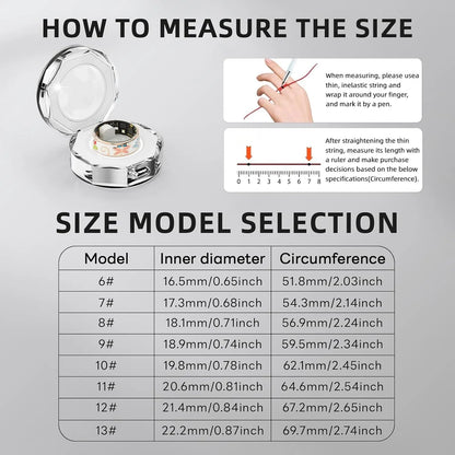 Artisan Enamel Smart Ring for Women | Rose Gold Health & Sleep Tracker | No Monthly Fees