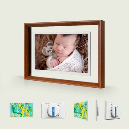 Pinpin 2.0 Wood Digital Frame — Walnut Finish