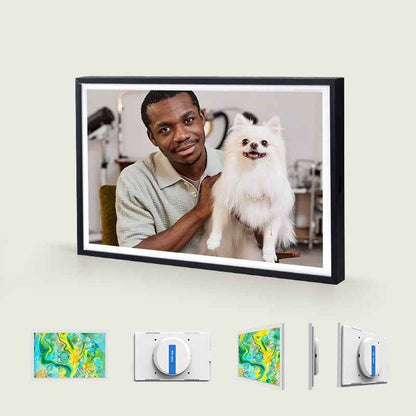 Pinpin 2.0 Aluminum Digital Frame — Sleek Black