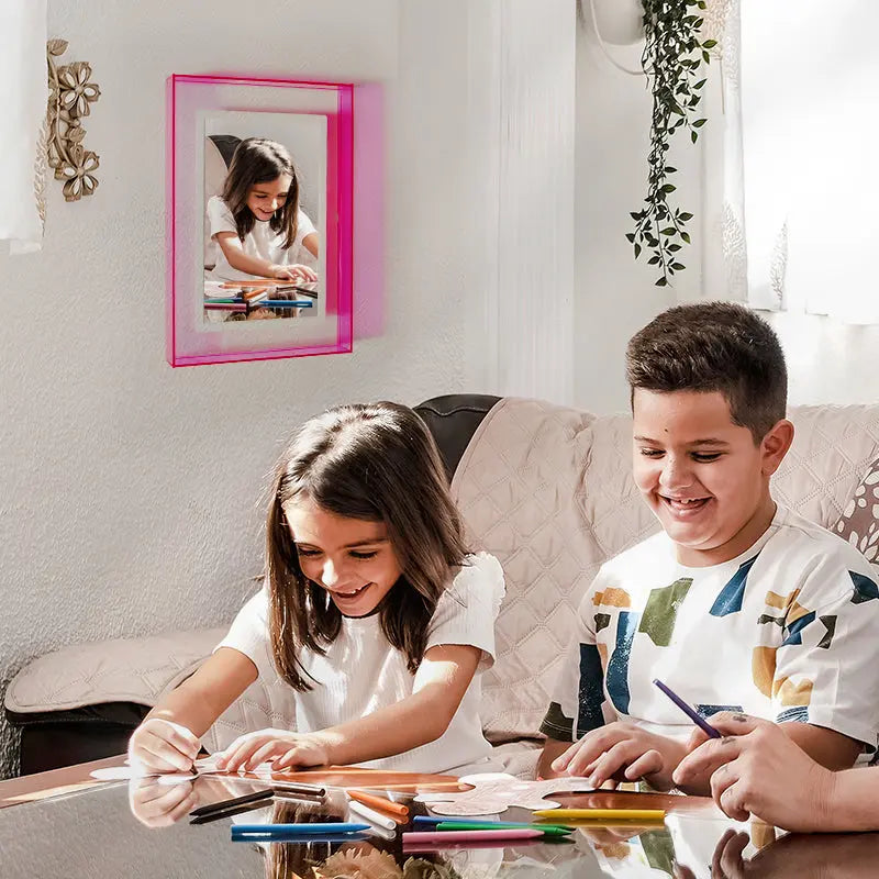 Smart Pink Acrylic WiFi Digital Frame: Pinpin Photo Display PinturaLife