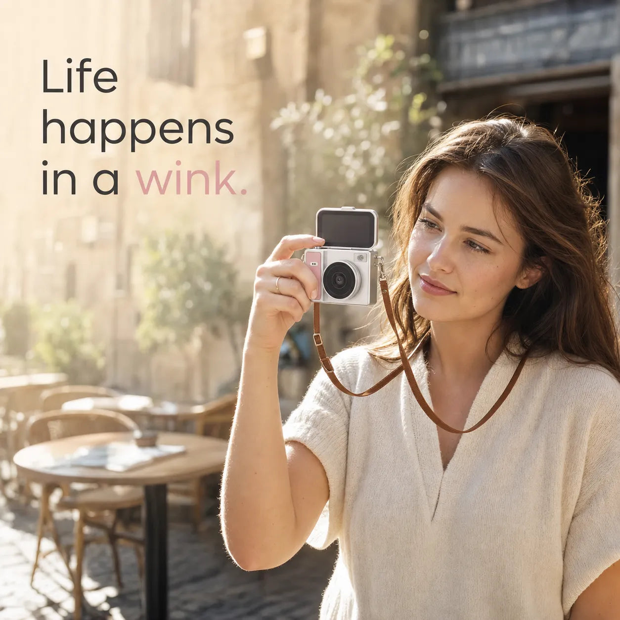 Pintura Mini Keychain Camera with Flip Screen