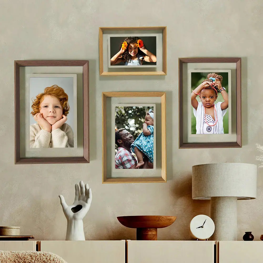 Pinpin Magnetic Multi-Screen Digital Frame: A Wall Adorned with Various Framed Pictures，free serial adapter - PinturaLife