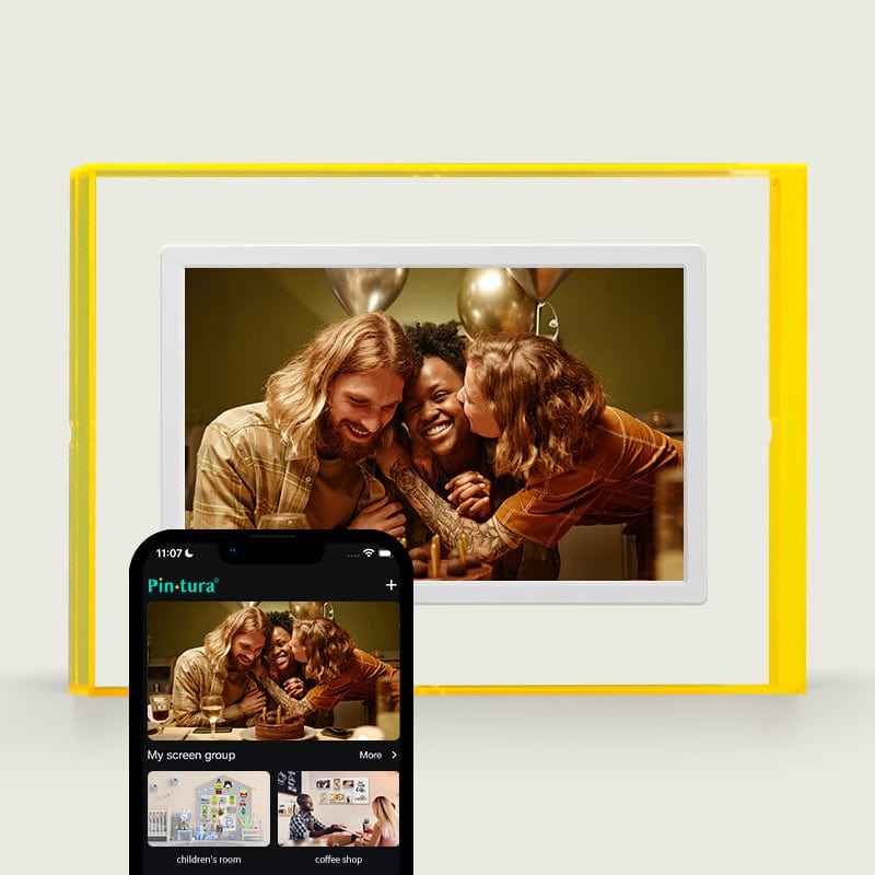 Pinpin 2.0 Yellow Acrylic Digital Frame
