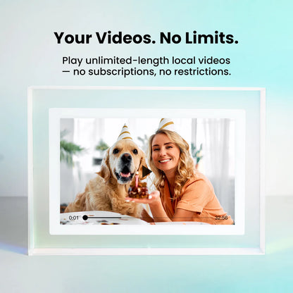 Pintura 10.1" Cordless Digital Picture Frame with Battery (7350mAh) - FHD 1920x1200 Touch Screen, Magnetic Charging, 64GB ROM