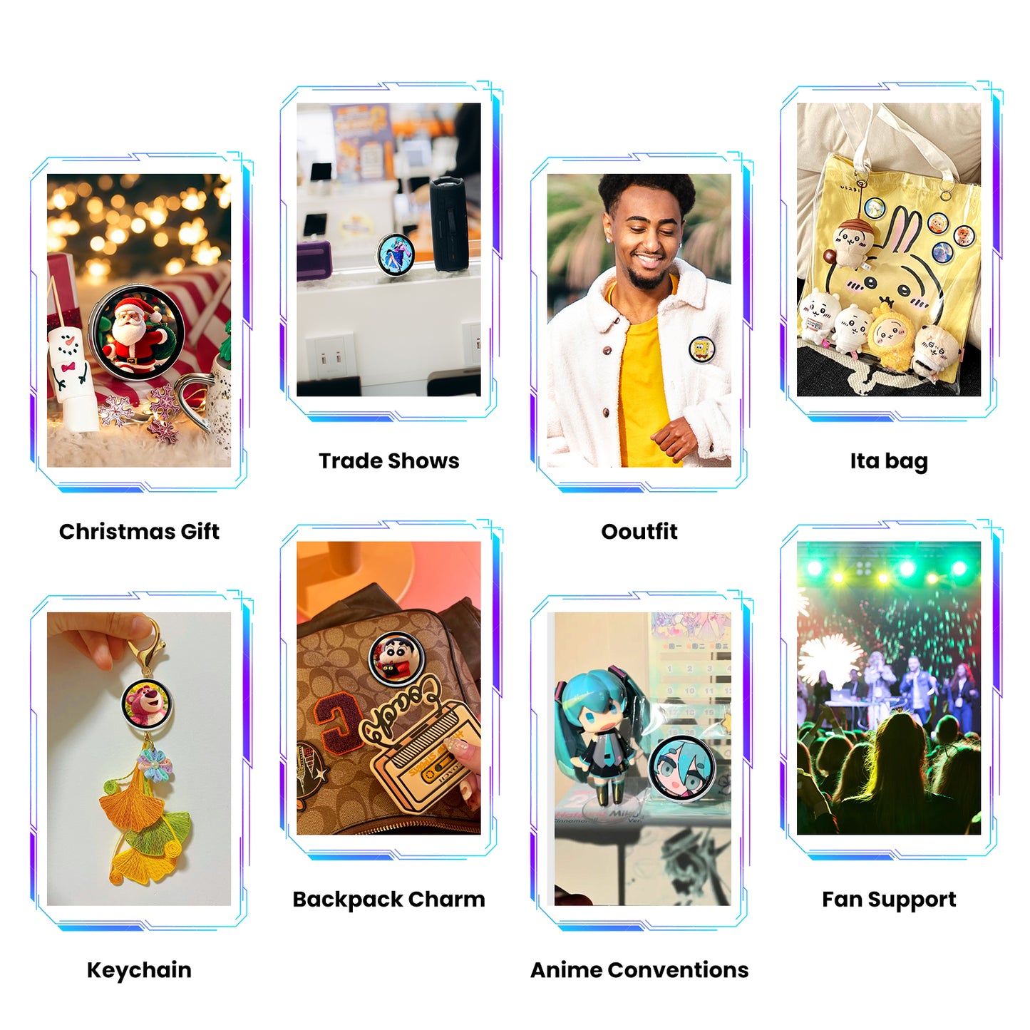 Smart Bluetooth Electronic Badge | DIY GIF Album & Video Player | ACG Convention Essential