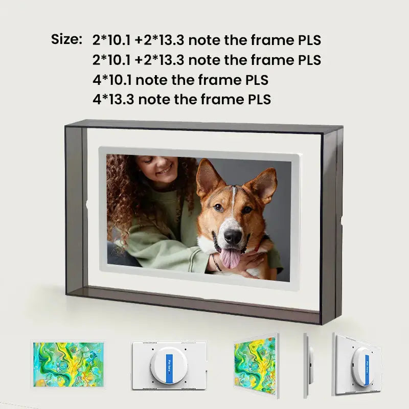 Pinpin Magnetic Multi-Screen Digital Frame: A Wall Adorned with Various Framed Pictures，free serial adapter - PinturaLife