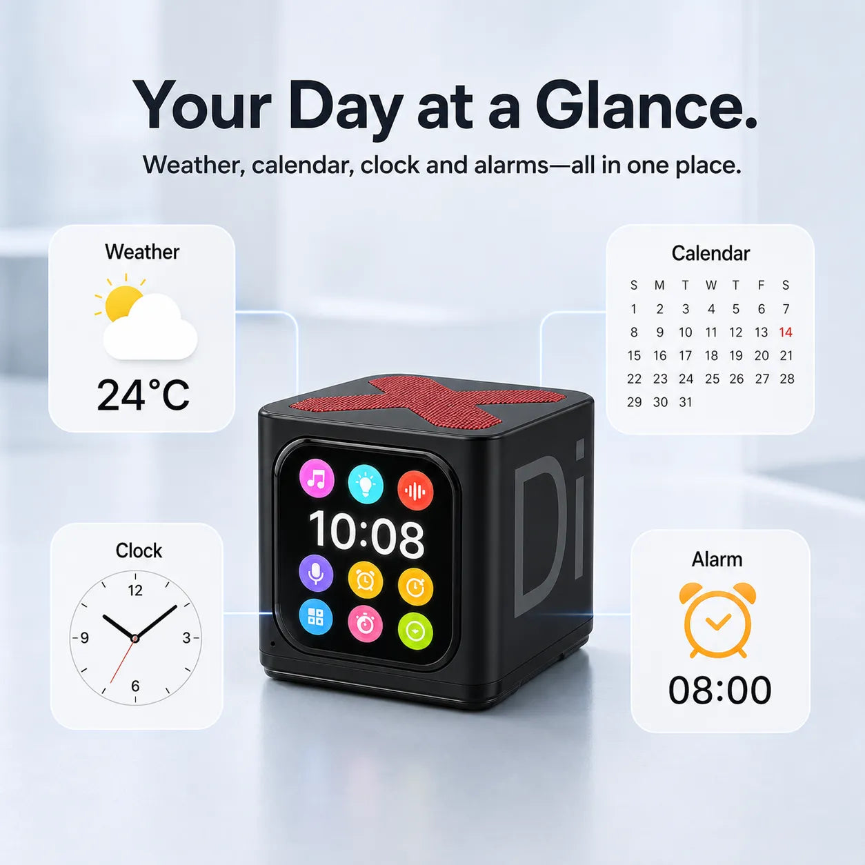 Pintura Mini Bluetooth Speaker with Smart Display & AI Assistant