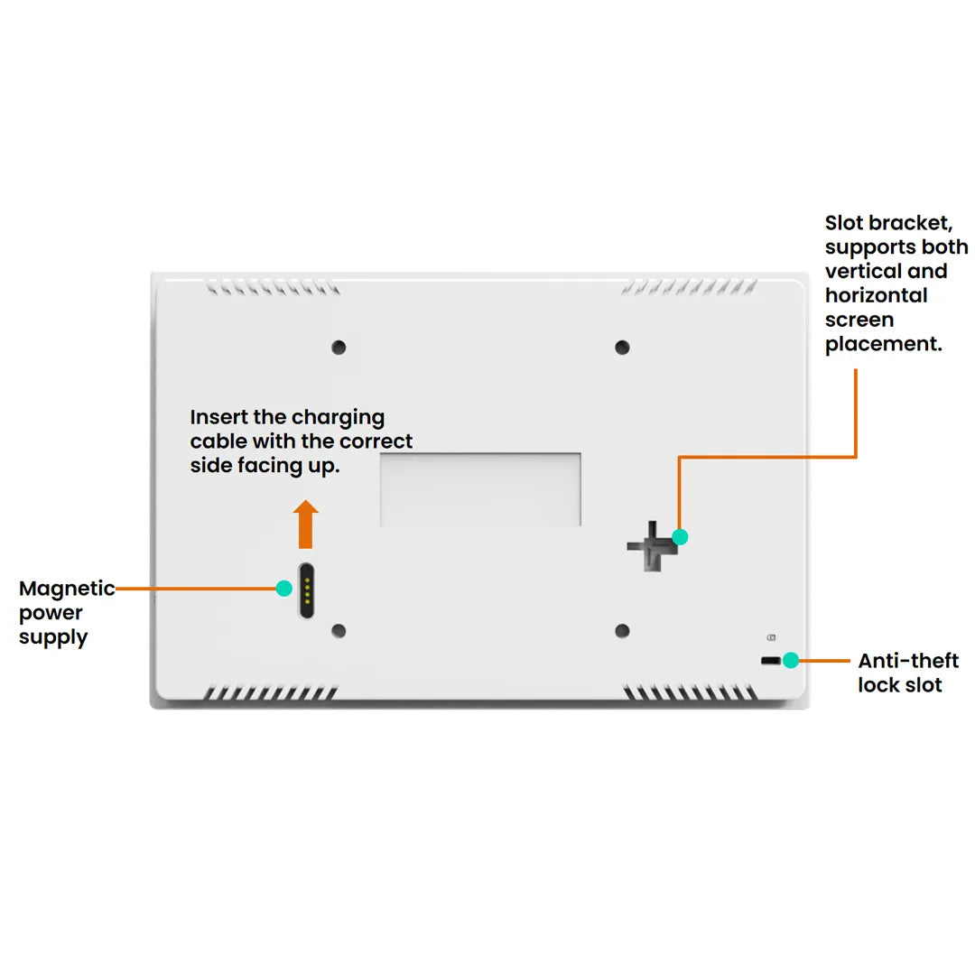 Pintura 10.1" Cordless Digital Picture Frame with Battery (7350mAh) - FHD 1920x1200 Touch Screen, Magnetic Charging, 64GB ROM