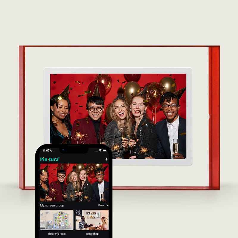 Pinpin 2.0 Red Acrylic Digital Frame