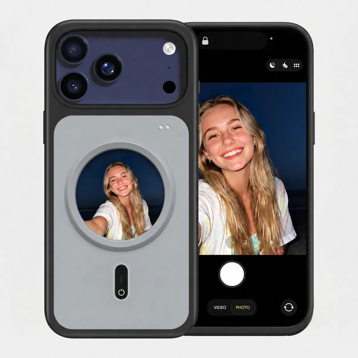 Pintura iPhone Case with Rear Selfie Screen