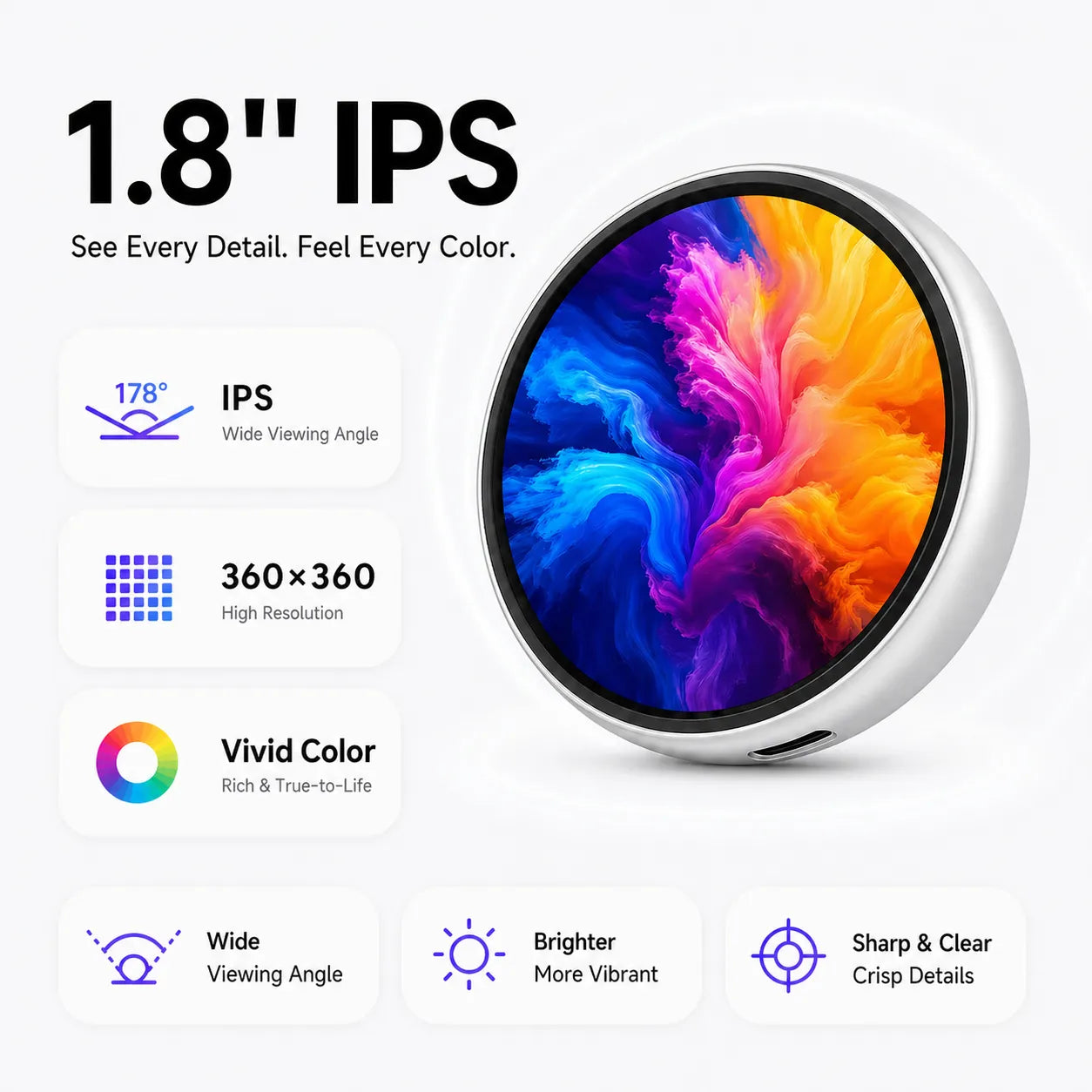Smart Digital Badge & Wearable GIF Player — For Ita Bags, Cosplay & Events
