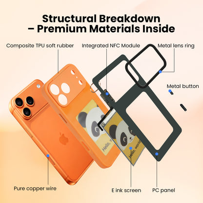 Smart E-Ink Phone Case - DIY Infinite Customization, NFC-Powered & Battery-Free