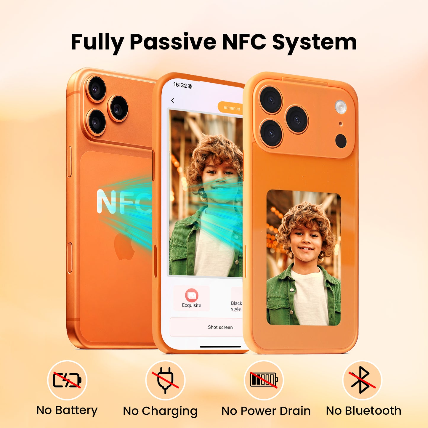 Smart E-Ink Phone Case - DIY Infinite Customization, NFC-Powered & Battery-Free