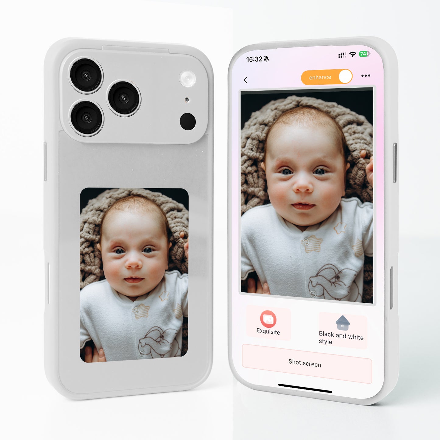 Smart E-Ink Phone Case - DIY Infinite Customization, NFC-Powered & Battery-Free