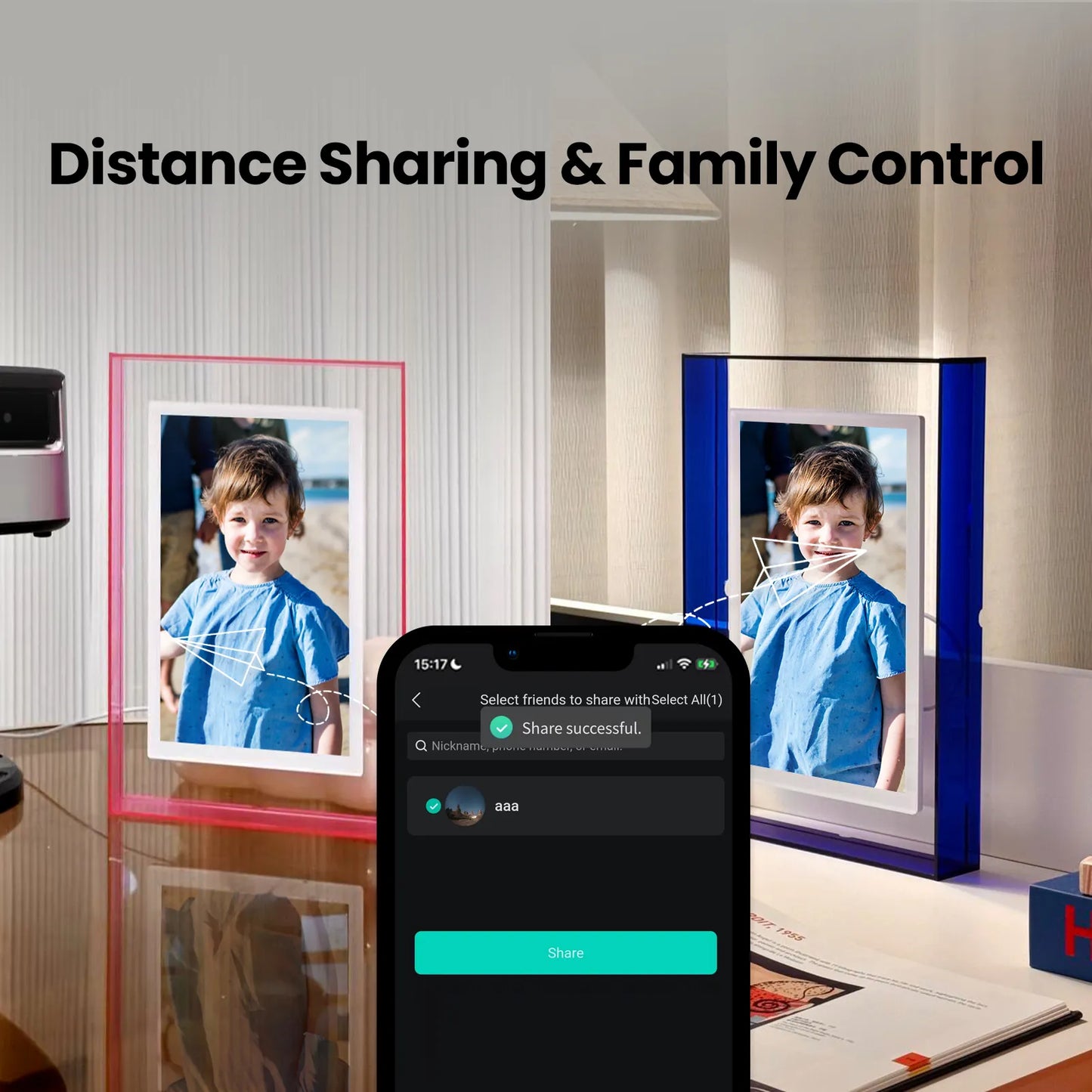 Pinpin Acrylic WiFi Digital Frame | 2K IPS & No Monthly Fees