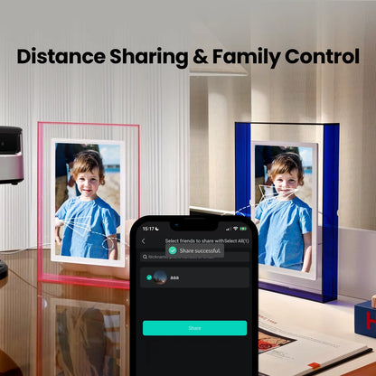 Pinpin Acrylic WiFi Digital Frame | 2K IPS & No Monthly Fees