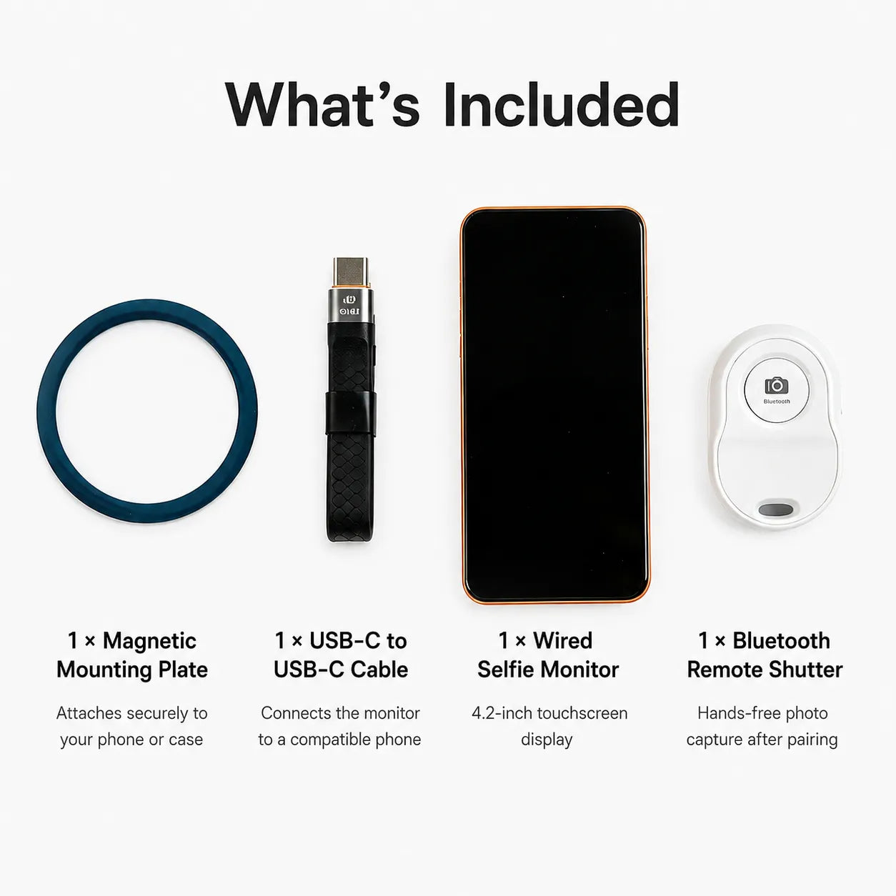 Pintura 4.2" USB-C Wired Selfie Monitor for Phone