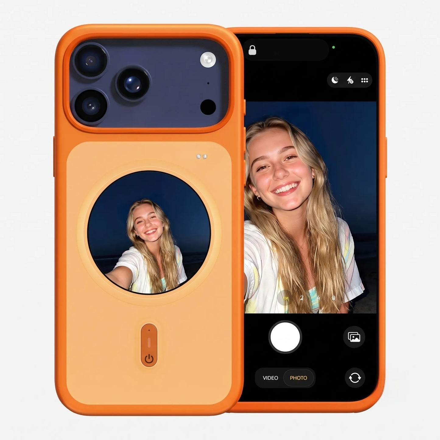 Pintura iPhone Case with Rear Selfie Screen