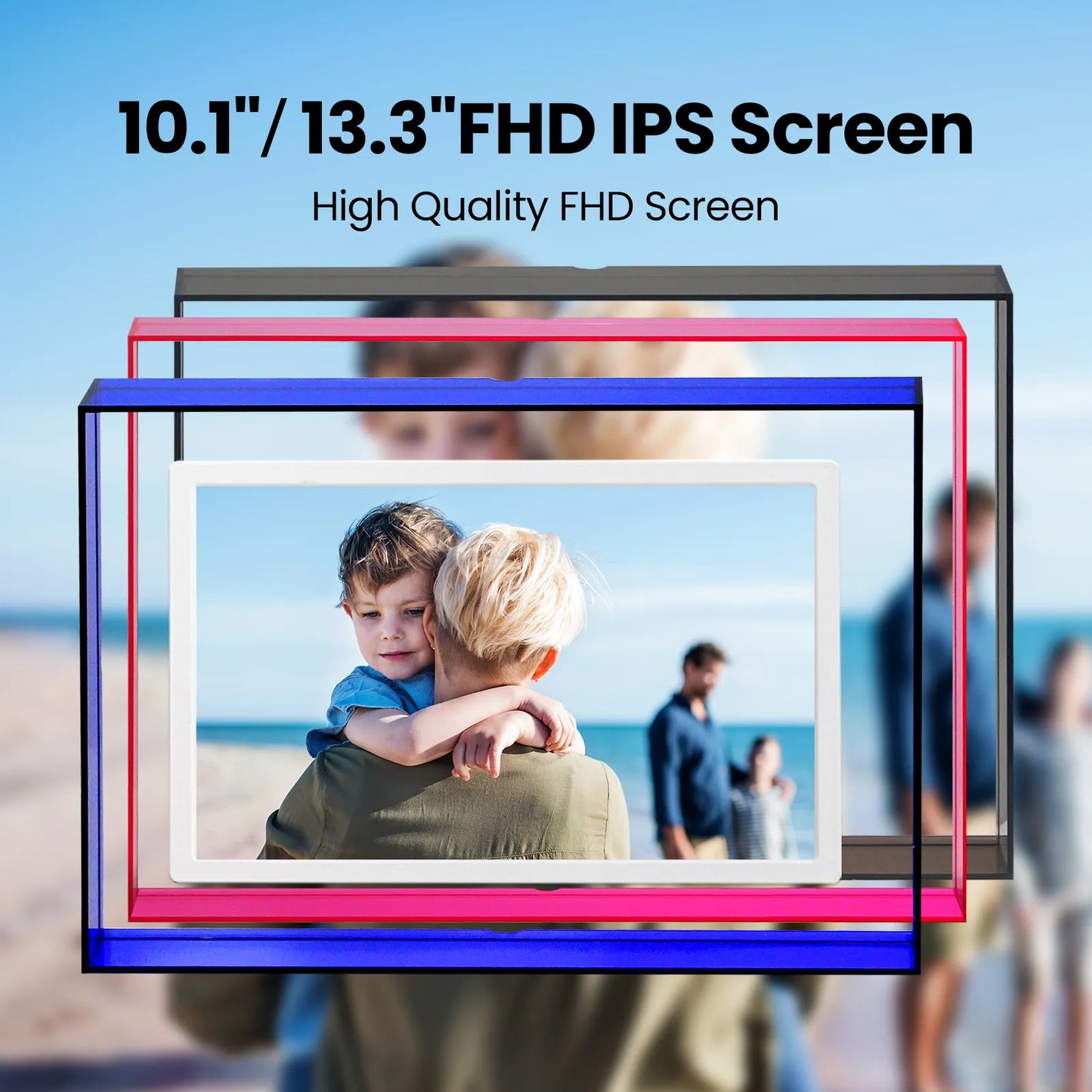 Pinpin Acrylic WiFi Digital Frame | 2K IPS & No Monthly Fees