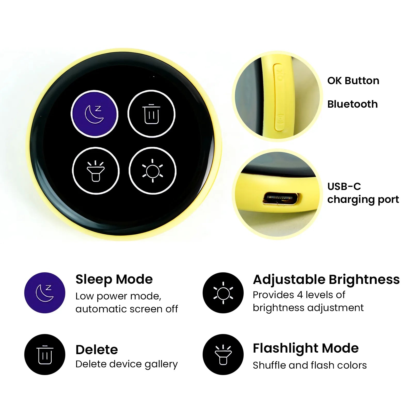 Pintura Mini Digital Badge Pin – Custom GIF & Photo Display