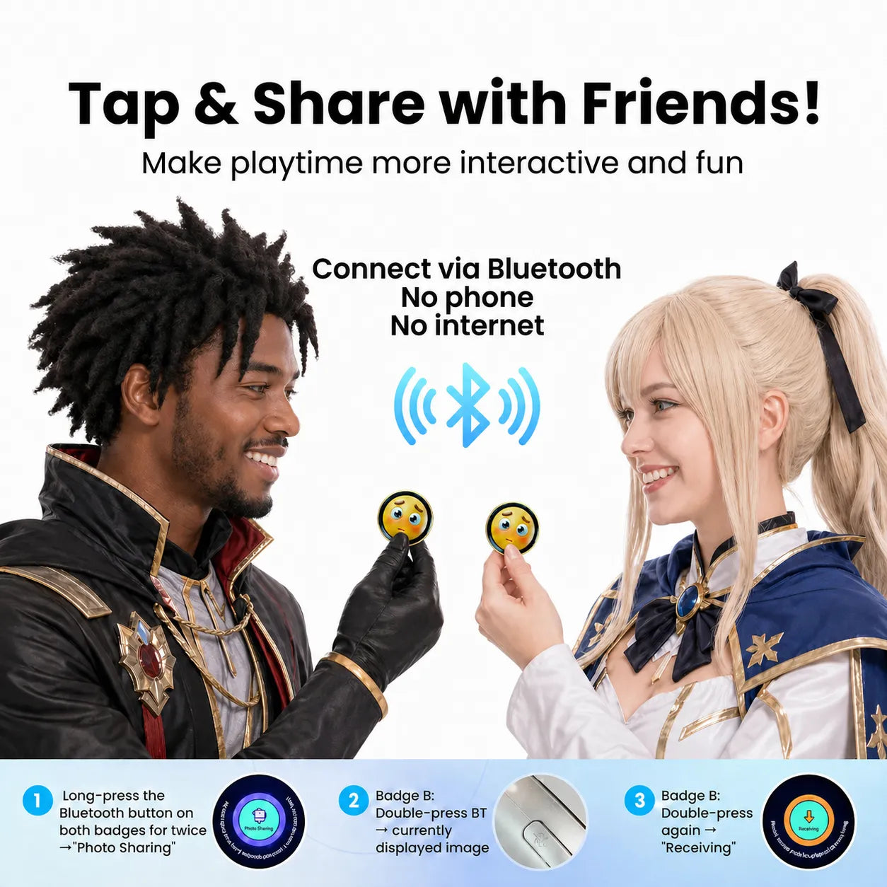 Smart Digital Badge & Wearable GIF Player — For Ita Bags, Cosplay & Events