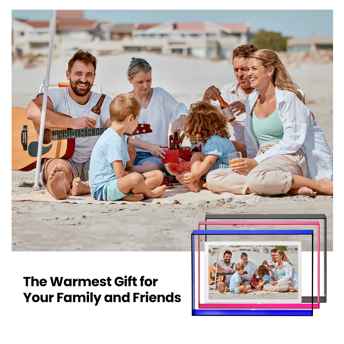 Pinpin Acrylic WiFi Digital Frame | 2K IPS & No Monthly Fees