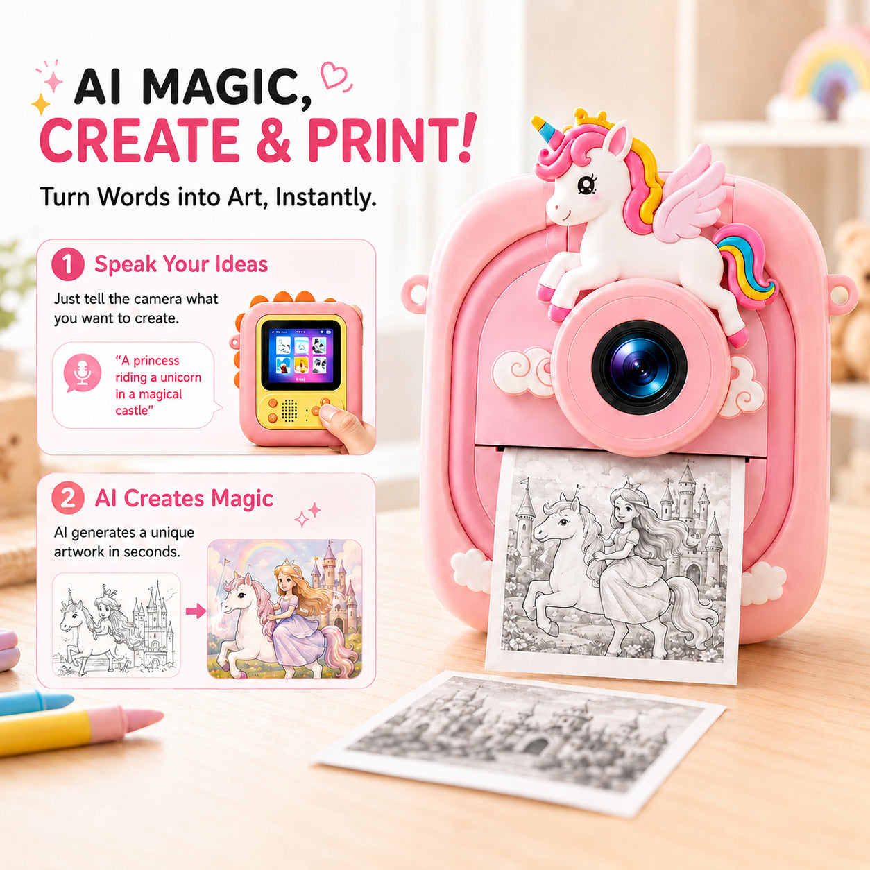 Pintura Instant Print Camera for Kids