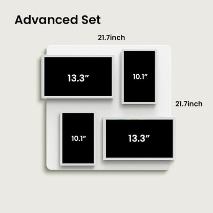 Pintab 2K Digital Frame Set - Wireless Magnetic Wall Mount Smart Photo Display
