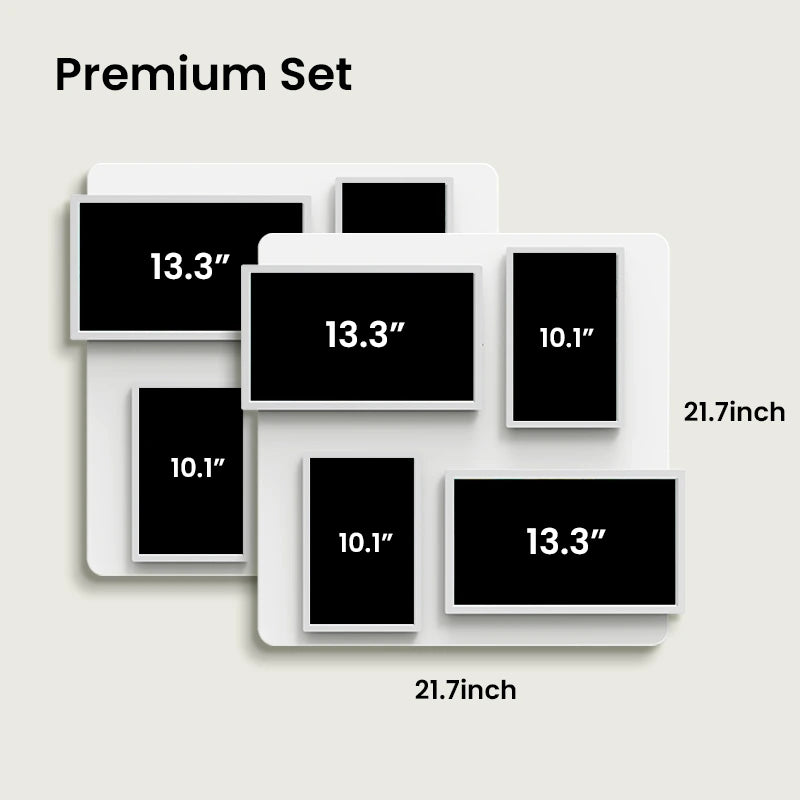Pintab 2K Digital Frame Set - Wireless Magnetic Wall Mount Smart Photo Display