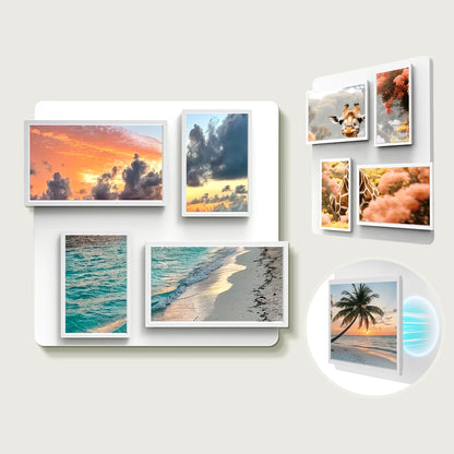 Pintab 2K Digital Frame Set - Wireless Magnetic Wall Mount Smart Photo Display