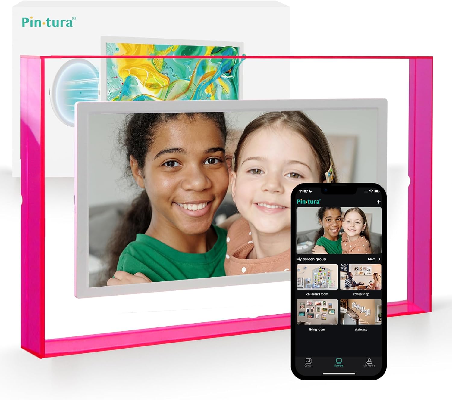 Pintura Pinpin 2.0 | Colorful Acrylic Digital Frame — Unique Gift Edition