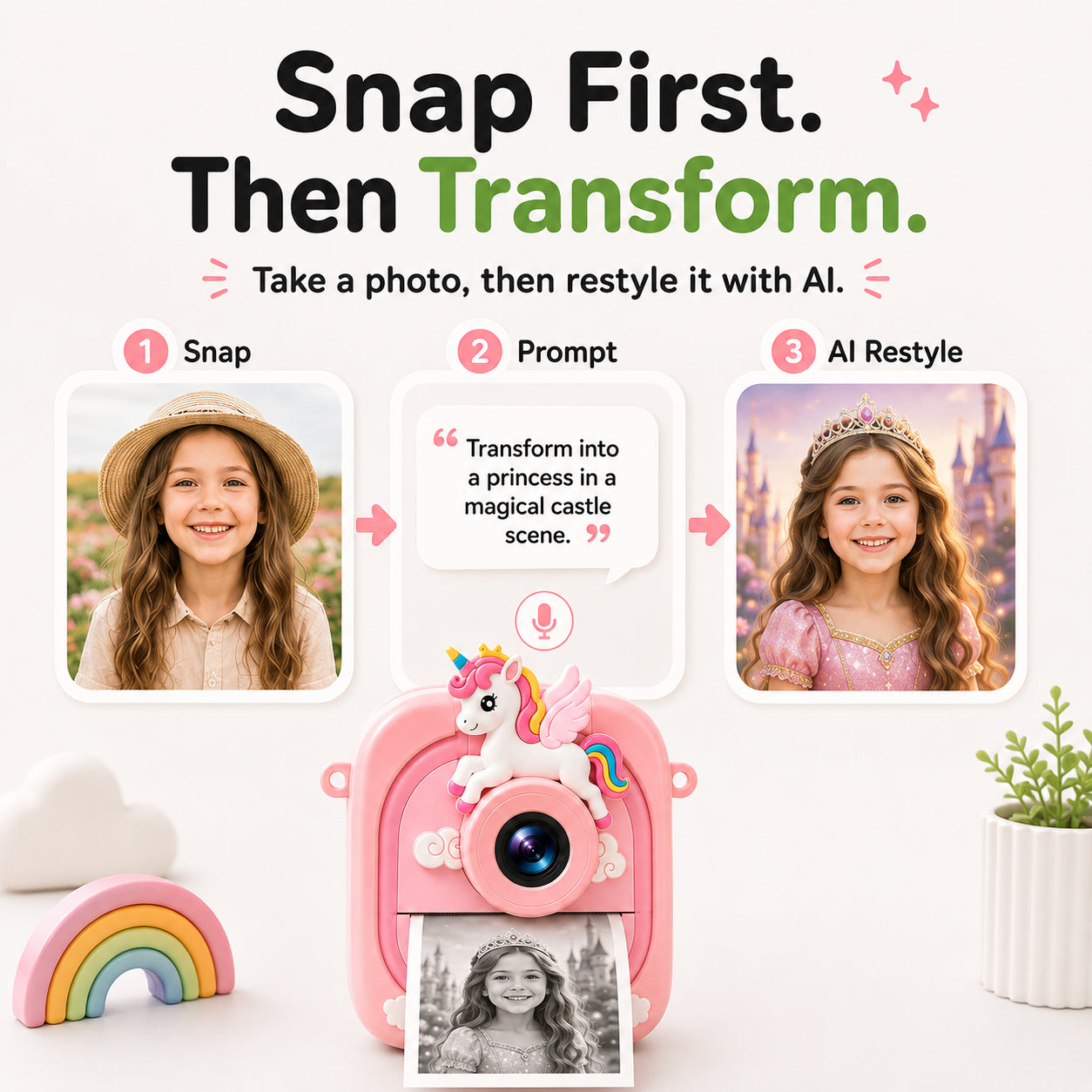 Pintura Instant Print Camera for Kids