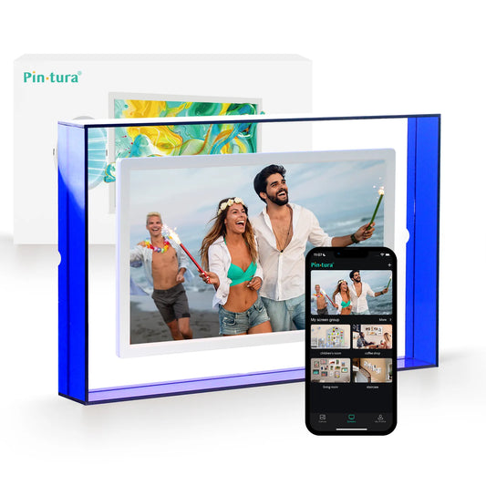 PinPin 10.1" / 13.3" Acrylic WiFi Digital Frame | 2K IPS & No Monthly Fees