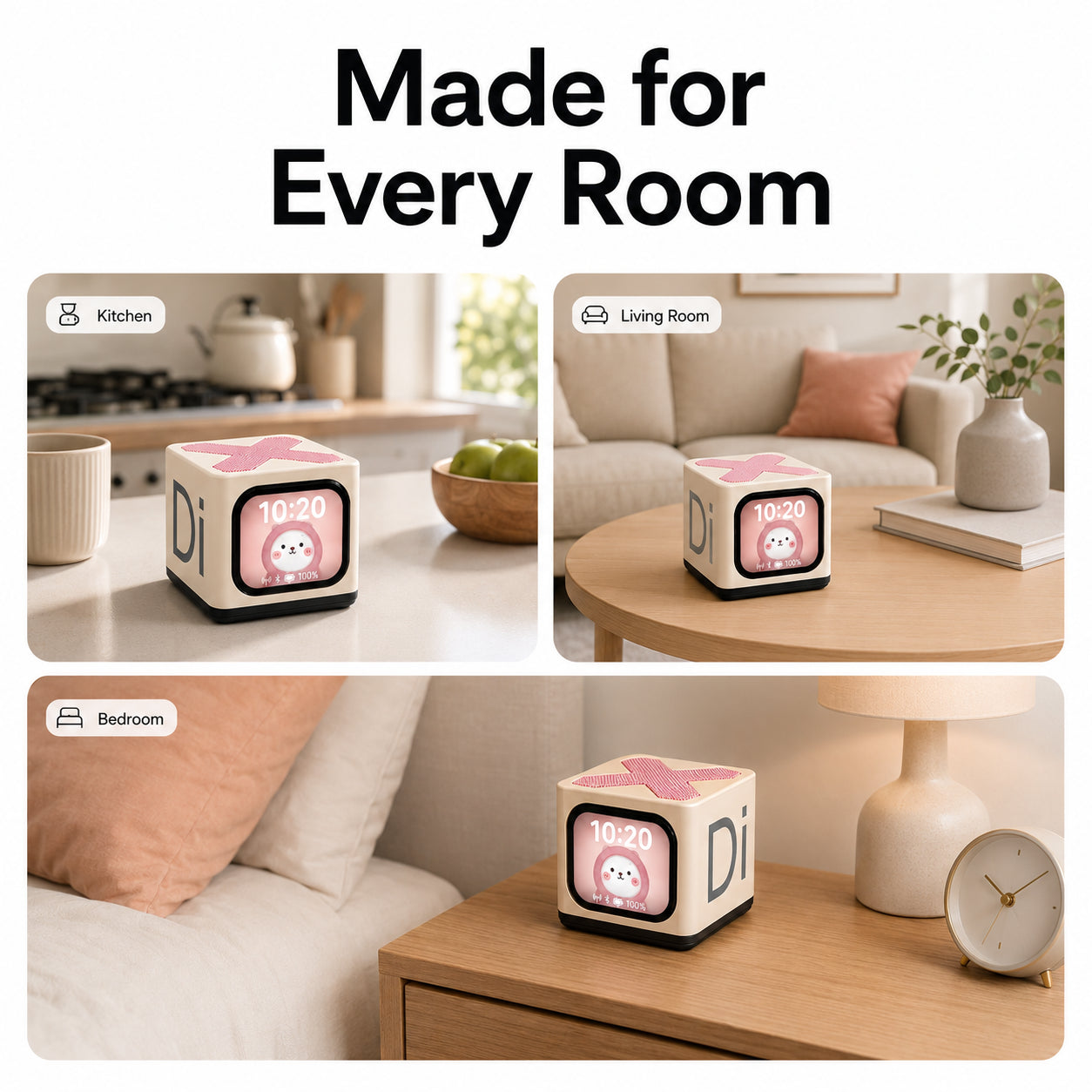 Pintura Mini Bluetooth Speaker with Smart Display & AI Assistant