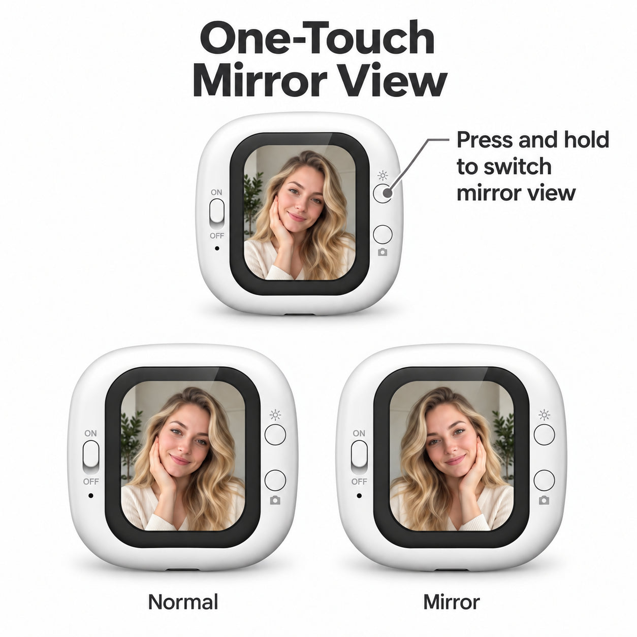 Pintura 2.01" Magnetic Selfie Monitor – Wired Rear Camera Screen for iPhone & Android