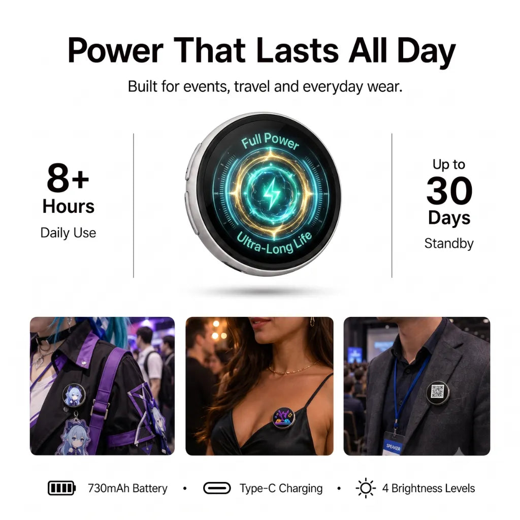 Smart Bluetooth Badge battery life guide 