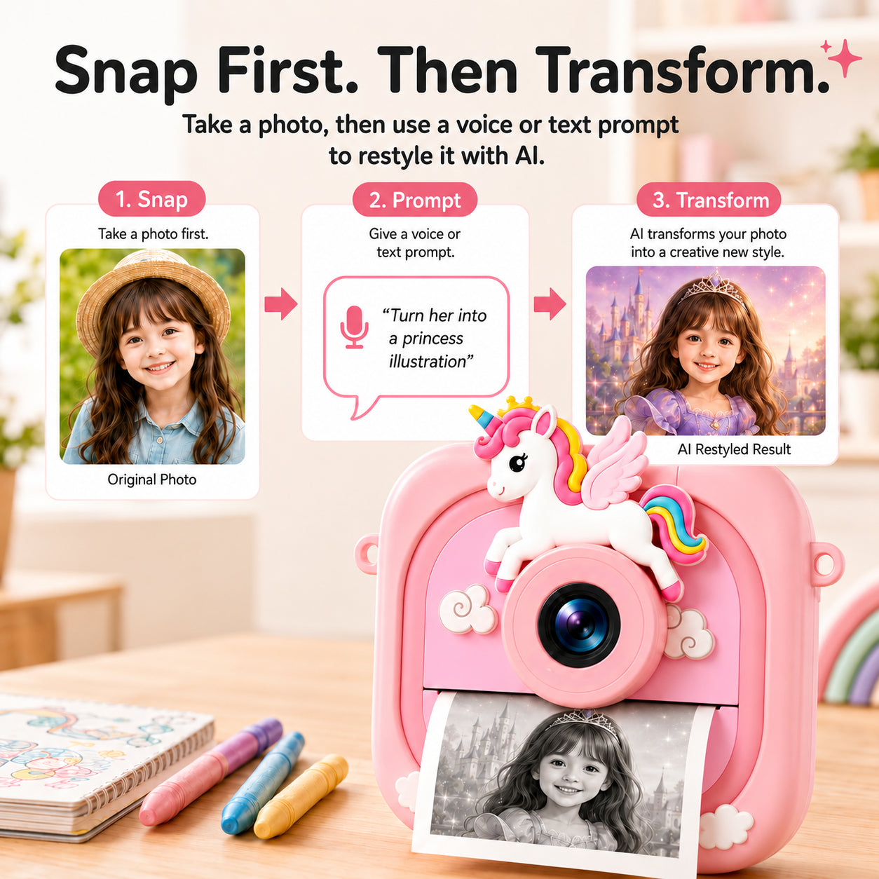 Pintura Instant Print Camera for Kids