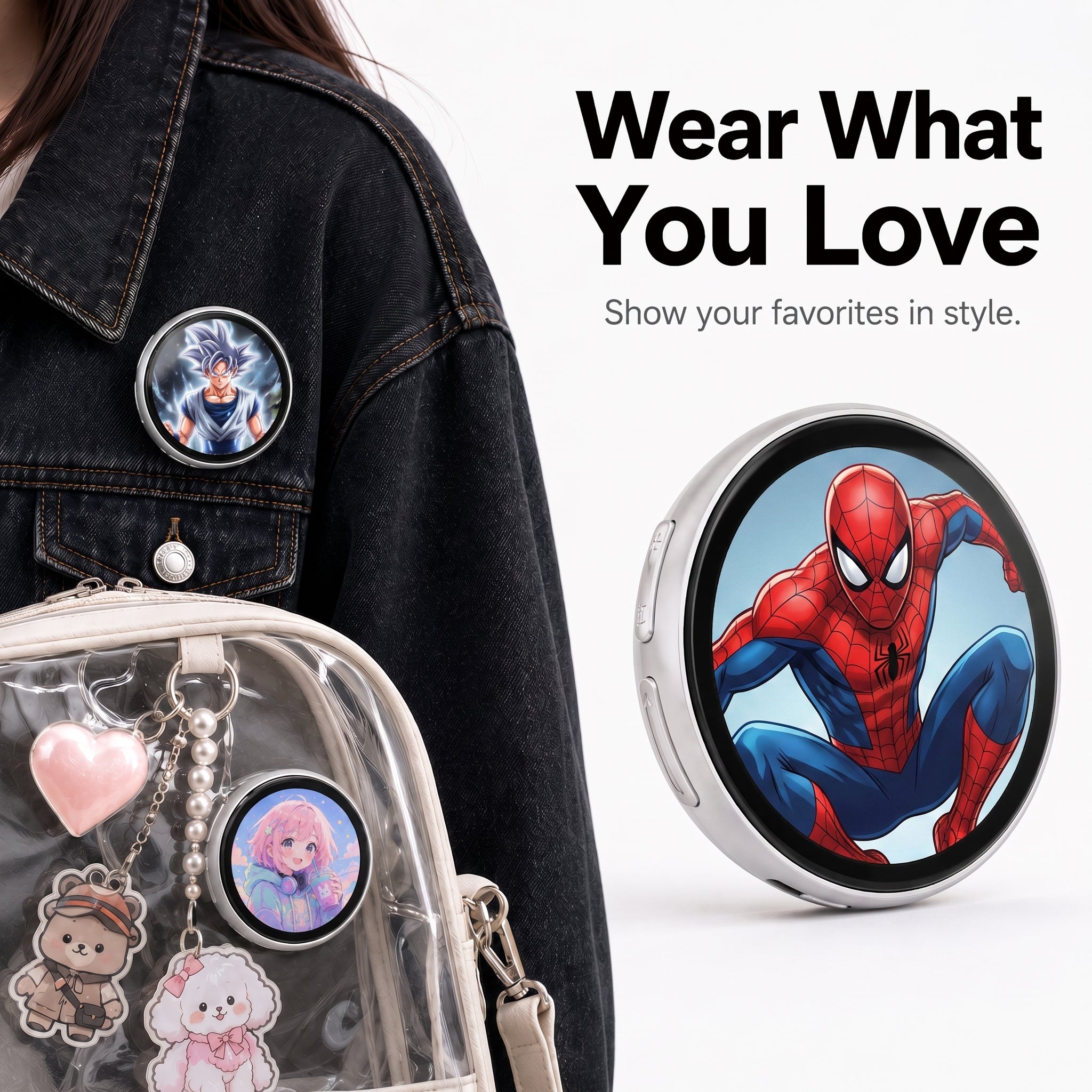Pintura Smart Digital Badge Pin – Bluetooth GIF, Photo & Video Display